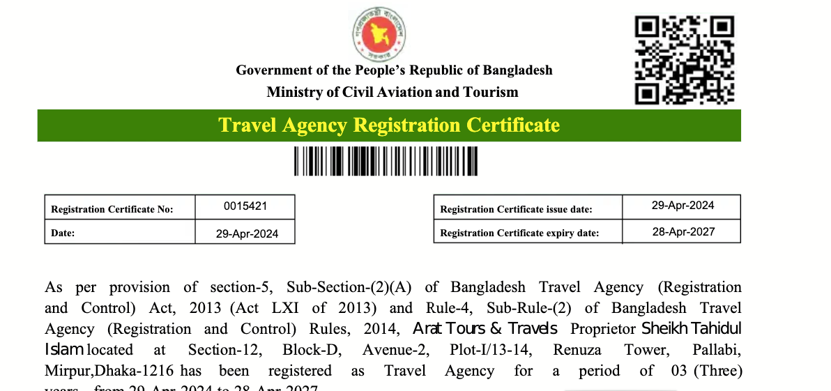 Travel Agency CAB & IATA License Registration Services Bangladesh