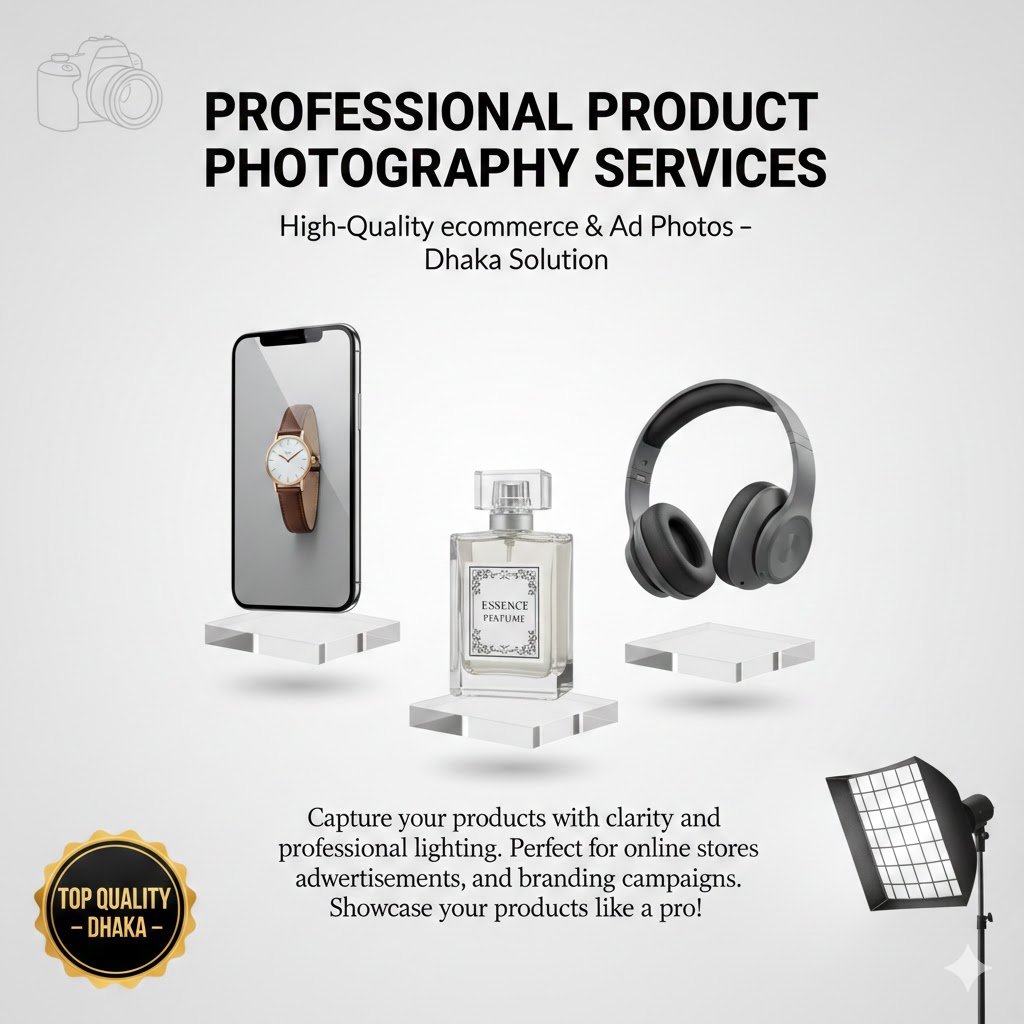 Professional Product Photography Services | High-Quality eCommerce & Ad Photos — Dhaka Solution