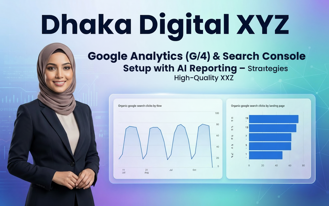 Google Analytics (GA4) & Search Console Setup with AI Reporting – Studio XYZ