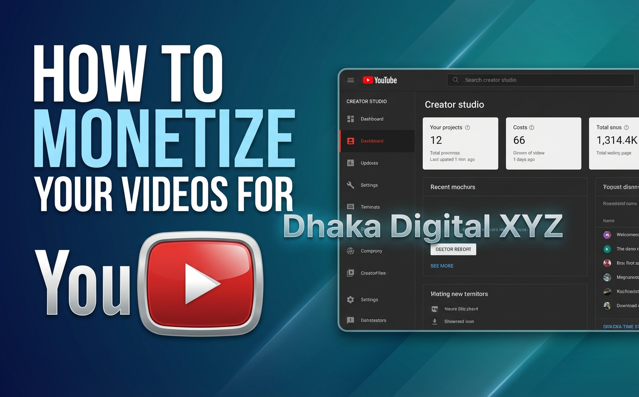 YouTube Monetized Channel Sell Dhaka Bangladesh